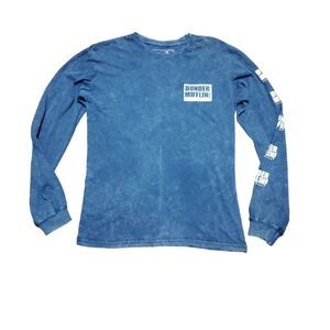 Womens The Office Dunder Mifflin Basic Blue Crewneck Long sleeve shirt